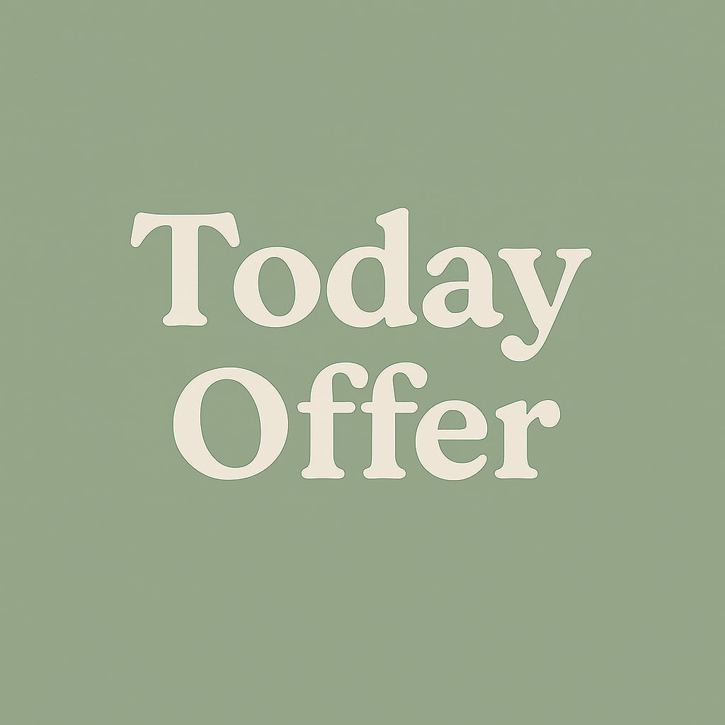 Collage of discounted items: handheld massage gun, nano steam eye mask, and acupressure mat with ‘Up to 50% Off’ sticker overlay