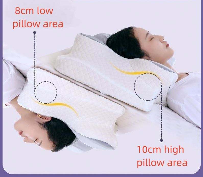 Ergonomisches Nackenstützkissen für den Schlaf Orthopädische Unterstützungskissen Geruchlos Kontur Nackenschmerzen Memory-Schaum-Kissen