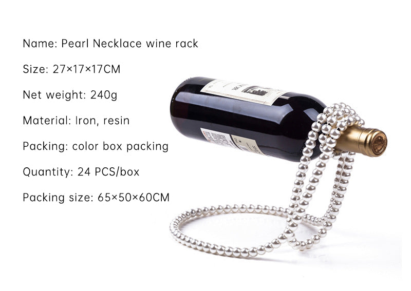 Perlenkette Edelstahl Weinregal Weinpädagogik Klammer Halter Aufhängung Champagner Whisky Kleine Ornamente