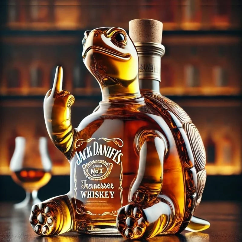 10Oz Lustiger Mittelfinger Ente/Schildkröte/Hund Whisky Glas Dekanter – Bar/Büro/Heim Dekor.