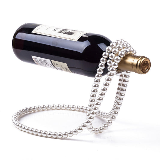 Perlenkette Edelstahl Weinregal Weinpädagogik Klammer Halter Aufhängung Champagner Whisky Kleine Ornamente