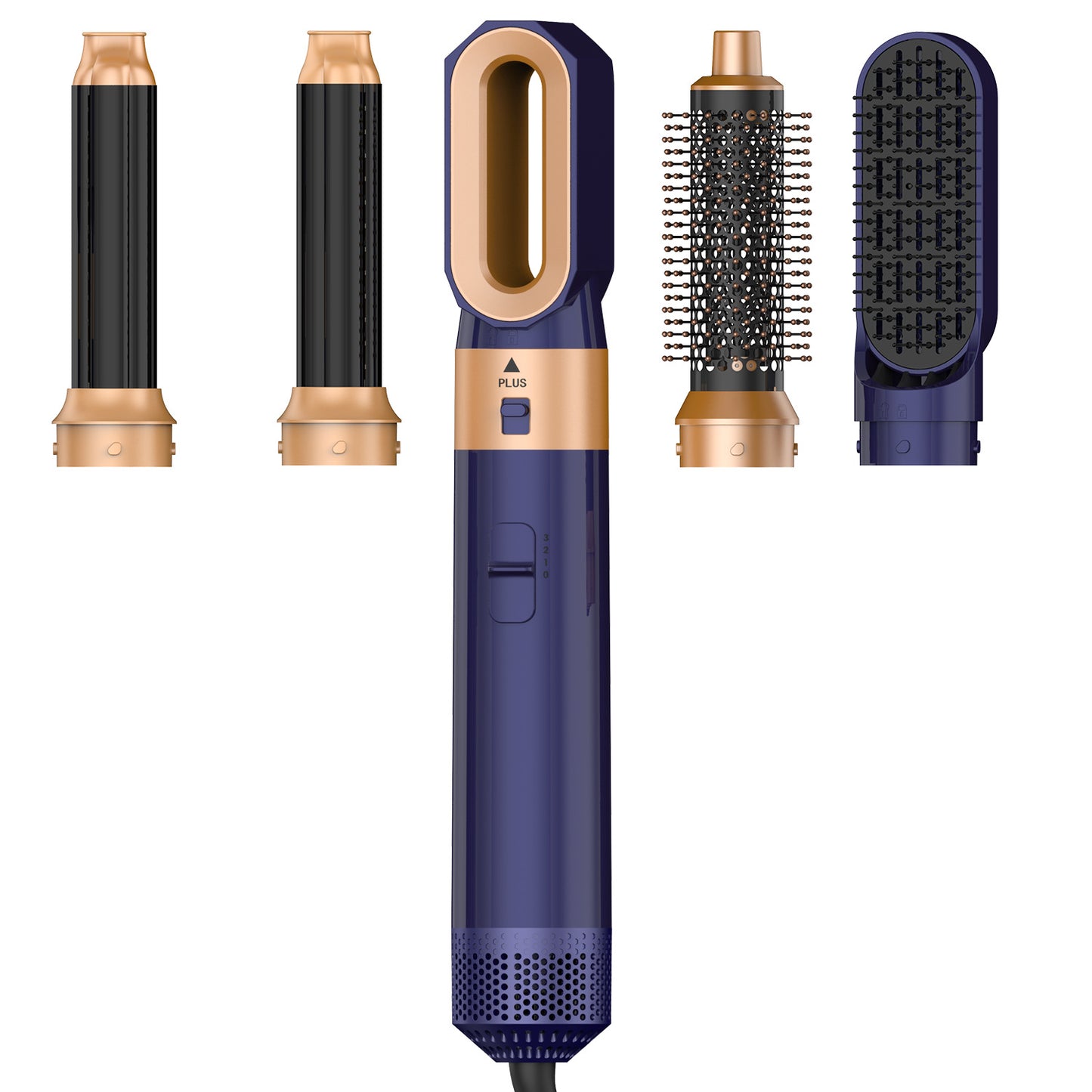 5 in 1 Haartrockner Styler Professionelle Haartrockner Bürste Föhn Luftwickler Heißluftbürste