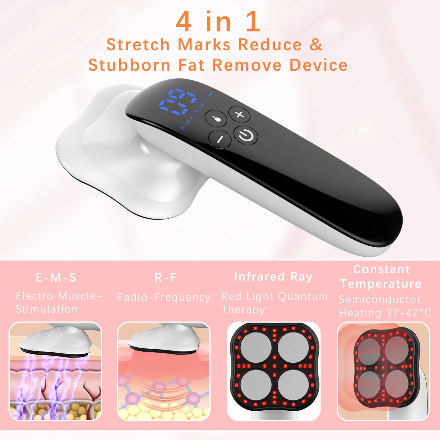 Tragbare multifunktionale Körperformungsmaschine aus Edelstahl für Bauch, Taille, Arme, Cellulite, Dehnungsstreifen, Massager, Straffungsgerät