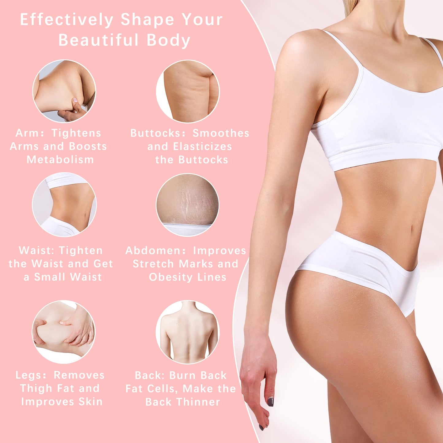 Tragbare multifunktionale Körperformungsmaschine aus Edelstahl für Bauch, Taille, Arme, Cellulite, Dehnungsstreifen, Massager, Straffungsgerät
