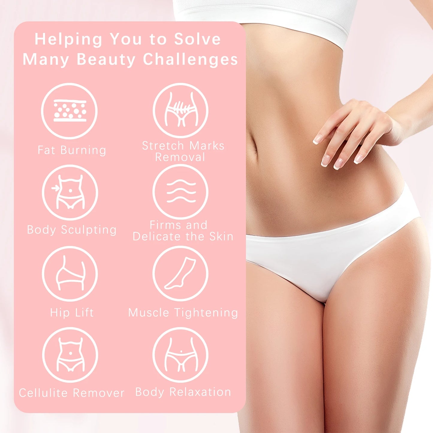 Tragbare multifunktionale Körperformungsmaschine aus Edelstahl für Bauch, Taille, Arme, Cellulite, Dehnungsstreifen, Massager, Straffungsgerät