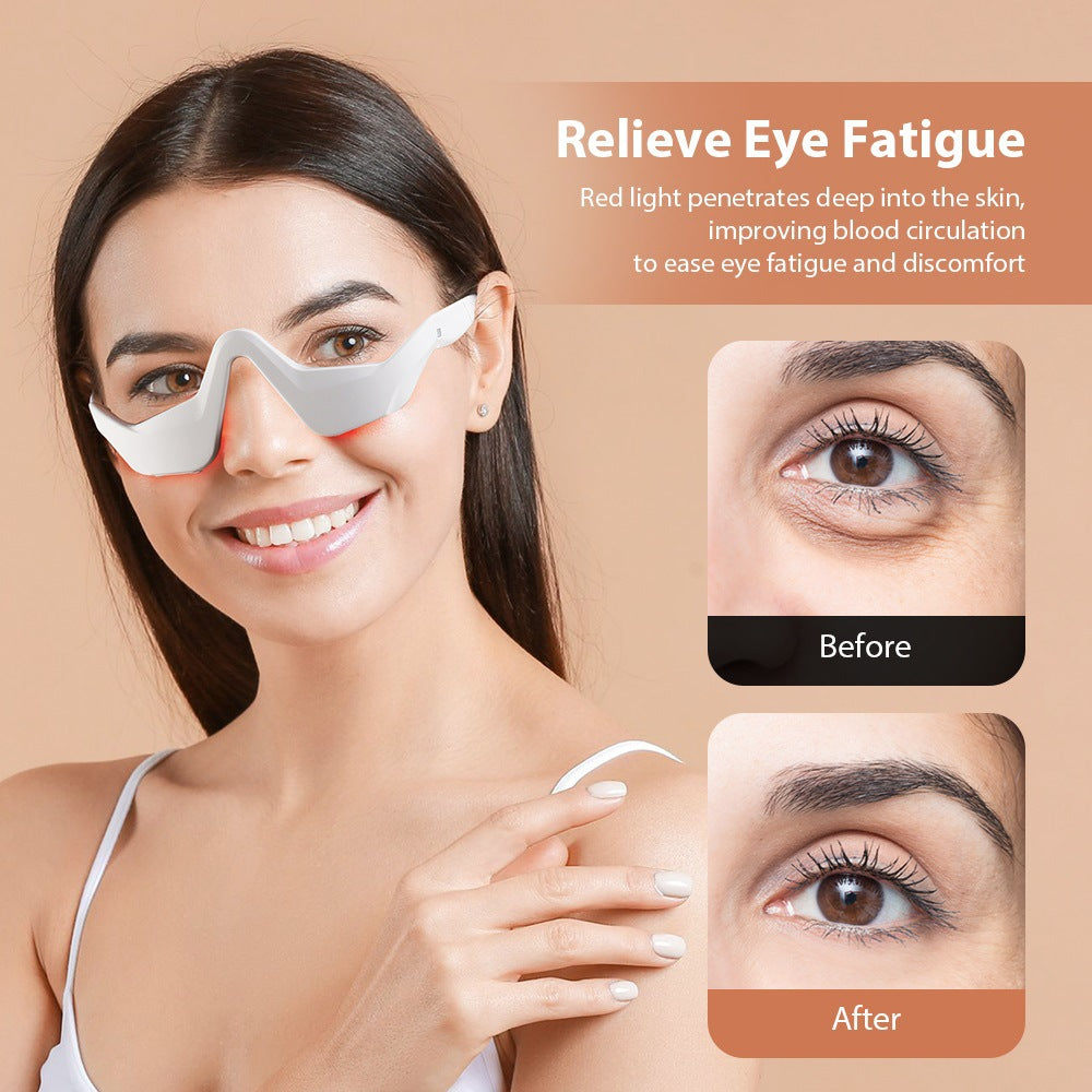 Mikrostrom-Massagengerät für die Augen mit EMS und rotem Licht zur Augenmassage und Reduzierung von dunklen Augenringen