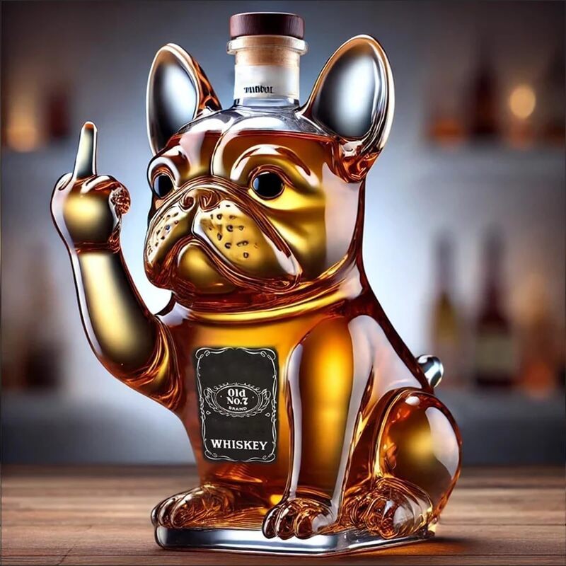 10Oz Lustiger Mittelfinger Ente/Schildkröte/Hund Whisky Glas Dekanter – Bar/Büro/Heim Dekor.