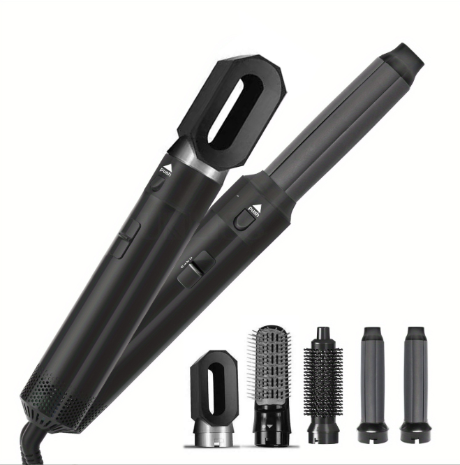 5 in 1 Haartrockner Styler Professionelle Haartrockner Bürste Föhn Luftwickler Heißluftbürste