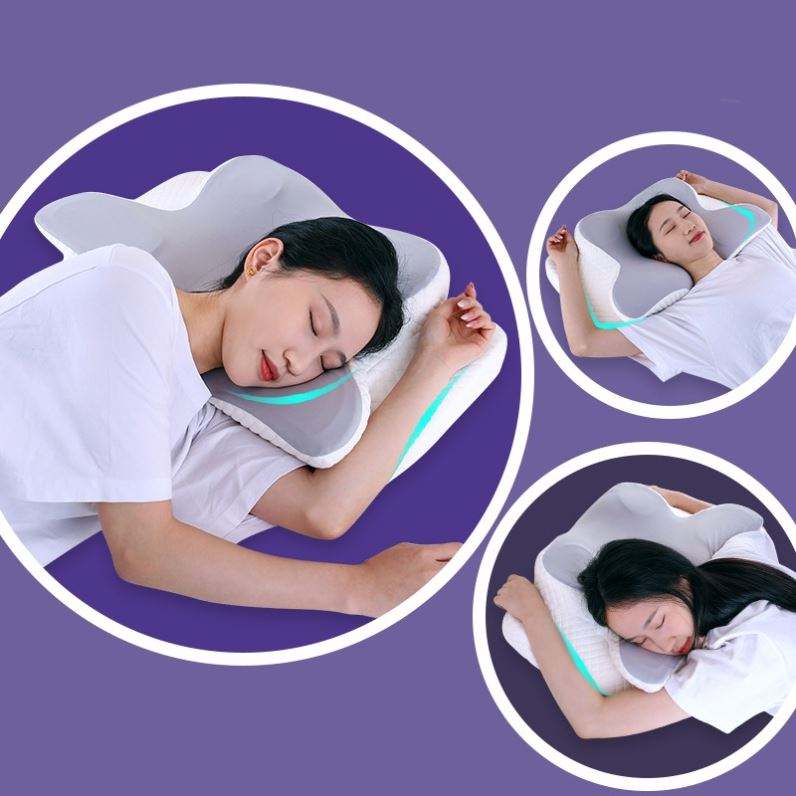 Ergonomisches Nackenstützkissen für den Schlaf Orthopädische Unterstützungskissen Geruchlos Kontur Nackenschmerzen Memory-Schaum-Kissen