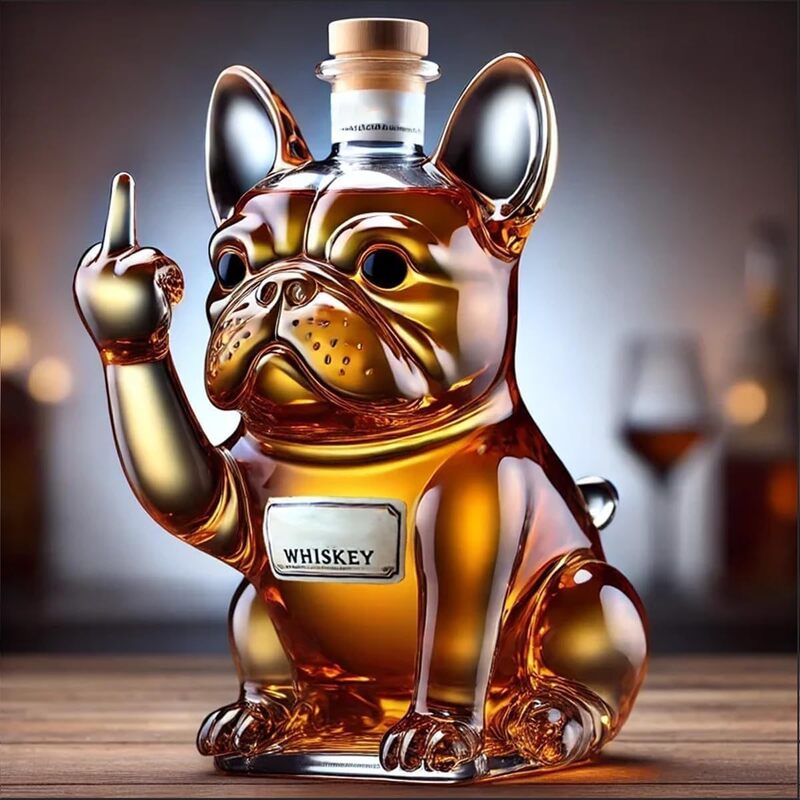 10Oz Lustiger Mittelfinger Ente/Schildkröte/Hund Whisky Glas Dekanter – Bar/Büro/Heim Dekor.