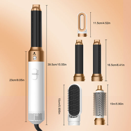 5 in 1 Haartrockner Styler Professionelle Haartrockner Bürste Föhn Luftwickler Heißluftbürste