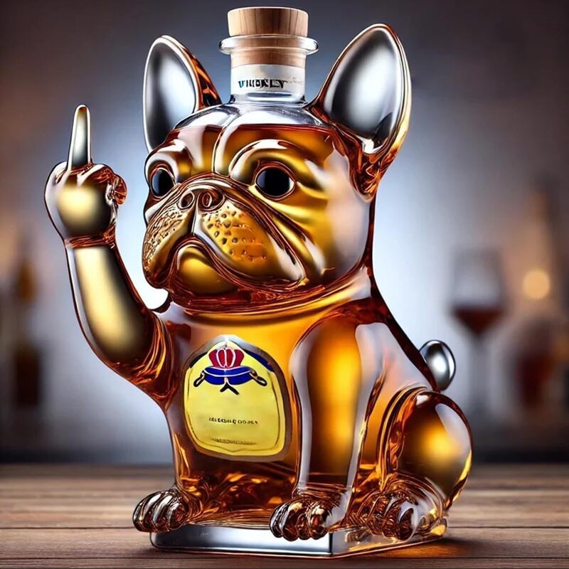 10Oz Lustiger Mittelfinger Ente/Schildkröte/Hund Whisky Glas Dekanter – Bar/Büro/Heim Dekor.