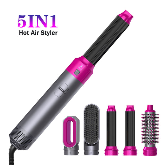 5 in 1 Haartrockner Styler Professionelle Haartrockner Bürste Föhn Luftwickler Heißluftbürste