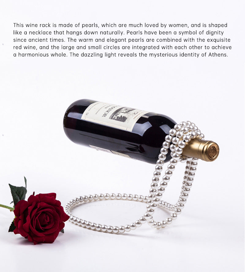Perlenkette Edelstahl Weinregal Weinpädagogik Klammer Halter Aufhängung Champagner Whisky Kleine Ornamente