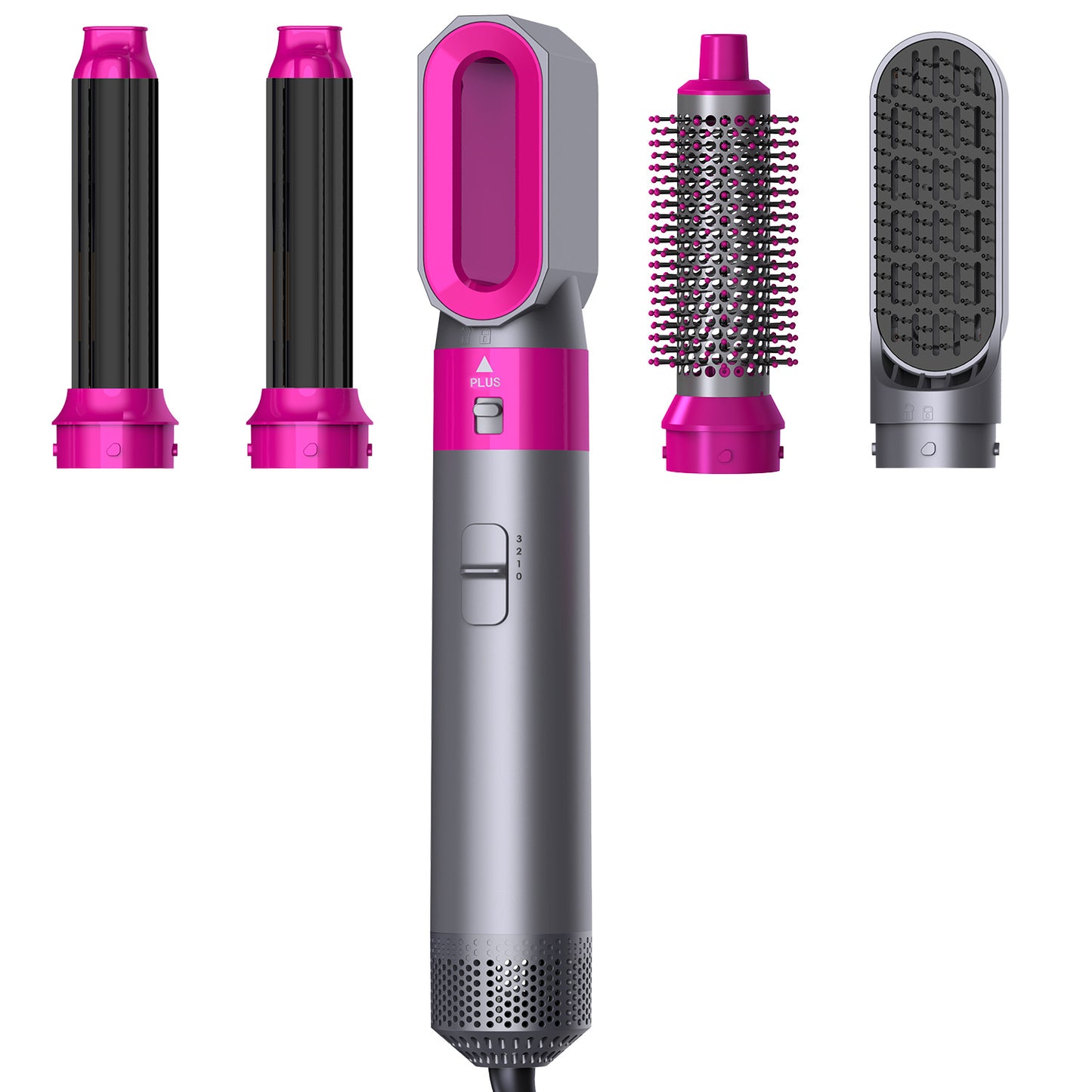 5 in 1 Haartrockner Styler Professionelle Haartrockner Bürste Föhn Luftwickler Heißluftbürste