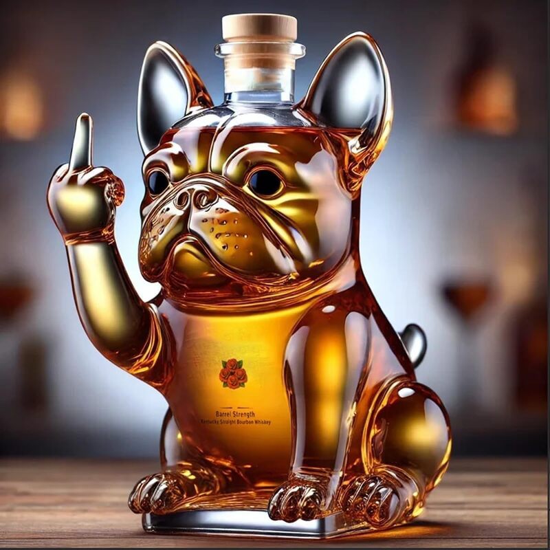 10Oz Lustiger Mittelfinger Ente/Schildkröte/Hund Whisky Glas Dekanter – Bar/Büro/Heim Dekor.