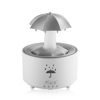 Rotierender Regenschirm-Wassertropfen-Luftbefeuchter für den Haushalt, schwerer Nebel, Desktop-Regenbogenlichter, Fernbedienung, Aromatherapie-Maschine