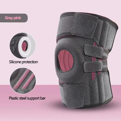 Meniskus Sport Knieschutz Silikon Stoßdämpfer Stabilität Patella Knieschutz Unterstützungsgurt Klettverschluss Verstellbar