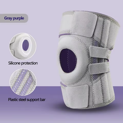 Meniskus Sport Knieschutz Silikon Stoßdämpfer Stabilität Patella Knieschutz Unterstützungsgurt Klettverschluss Verstellbar
