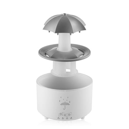 Rotierender Regenschirm-Wassertropfen-Luftbefeuchter für den Haushalt, schwerer Nebel, Desktop-Regenbogenlichter, Fernbedienung, Aromatherapie-Maschine